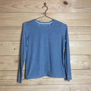 Athleta‎ girl gray striped long sleeve tee size XL 14